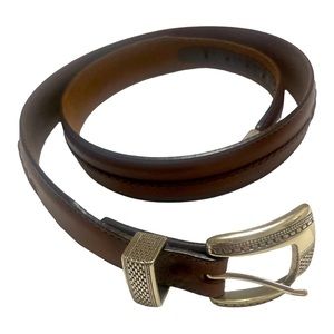 Vintage Brighton Onyx 1993 Belt Brown Leather